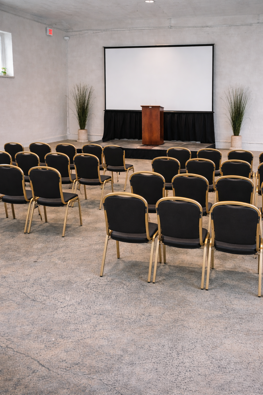 Minimalist conference room setup